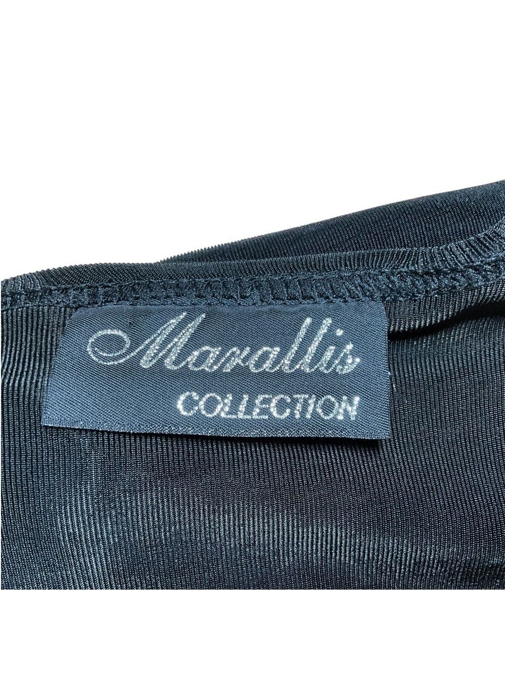 MARALLIS COLLECTION Jersey Knit Black Long Line Button Front Cardigan US Sz L - Picture 5 of 9